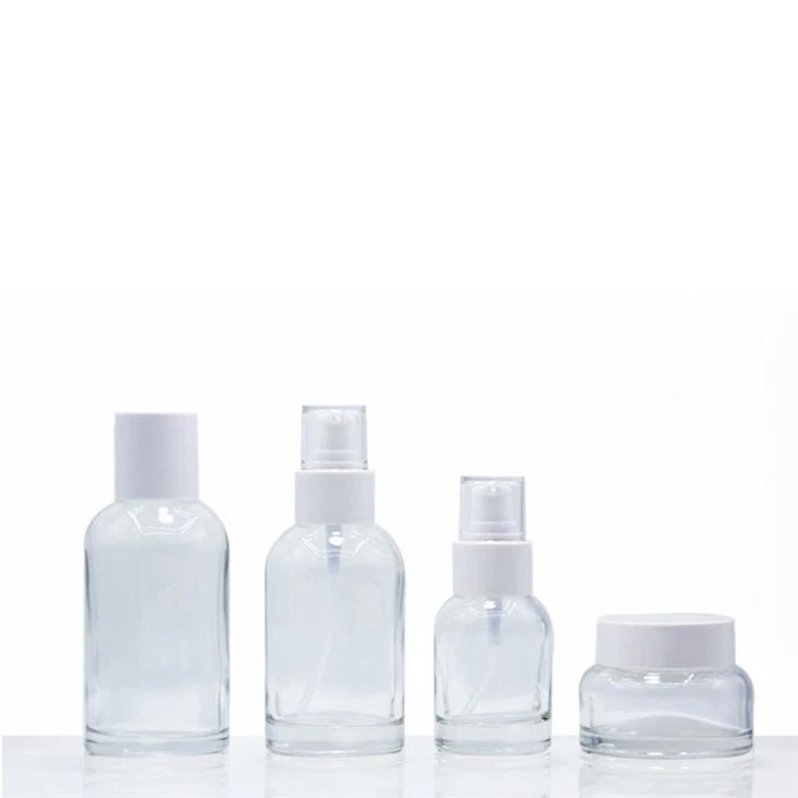 Bočica za losion Odebljana staklena boca Okrugla spiralna otvora pod pakiranje Serum Pump losion boca